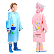 Fashion Design Rain Wear EVA Waterproof Ponchos Kid Raincoats with Hood